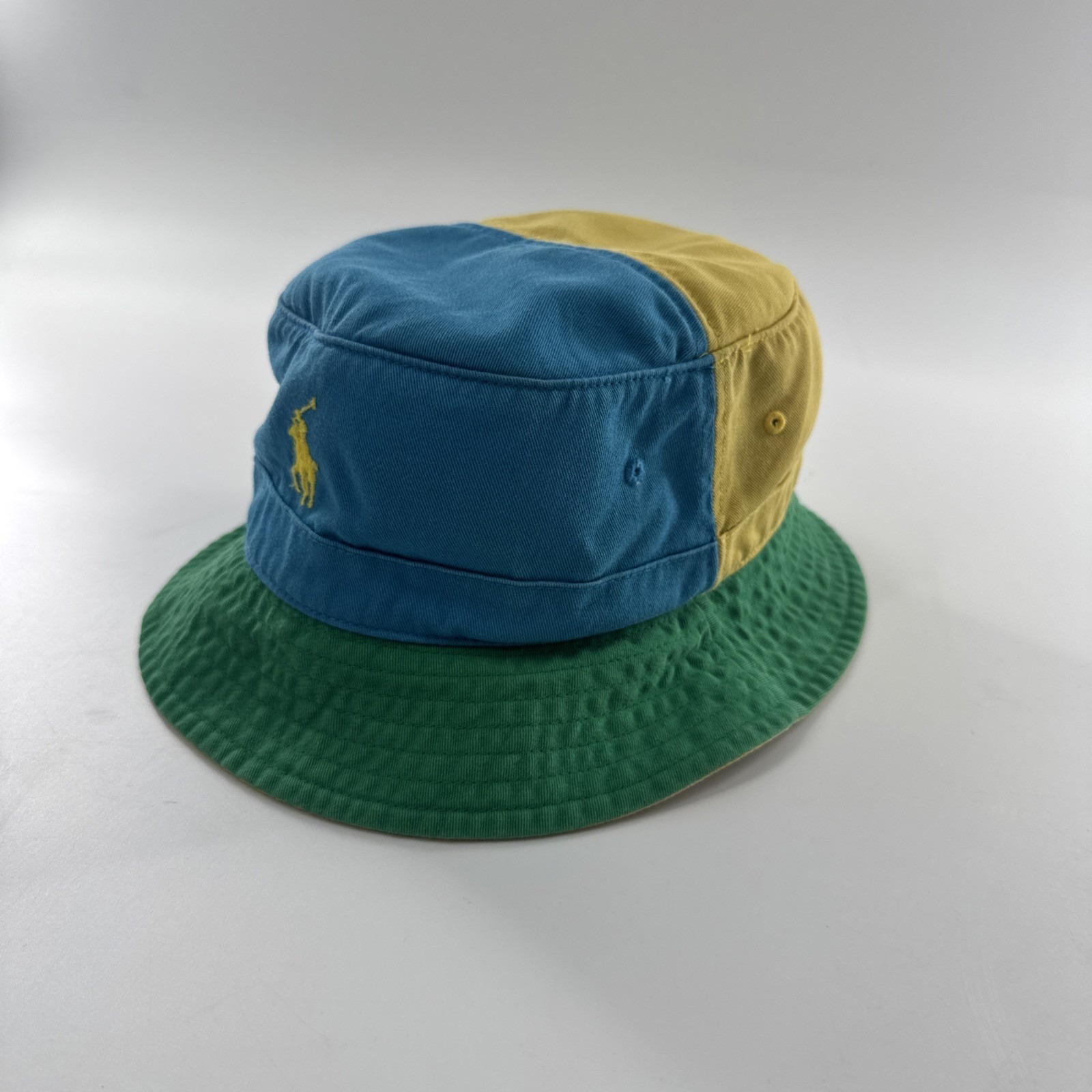Polo Ralph Lauren Color-Block Loft Bucket Hat Blue Yellow Green S/M